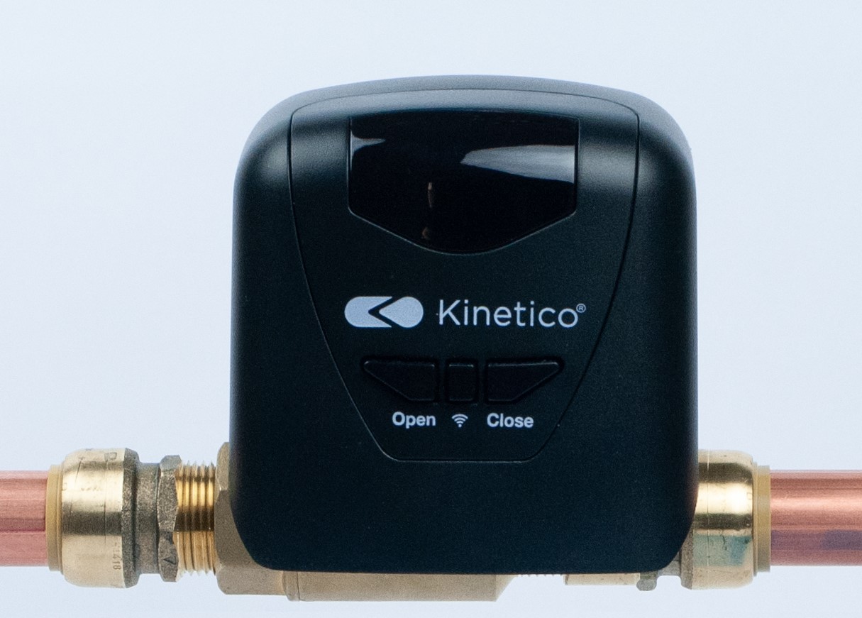 Kinetico shut off valve - leak detection system